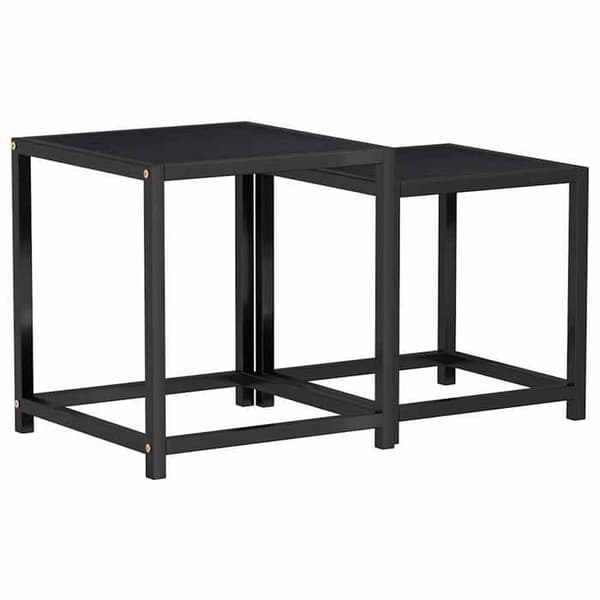 Maison Exclusive - Teepöydät 2 kpl MDF Musta