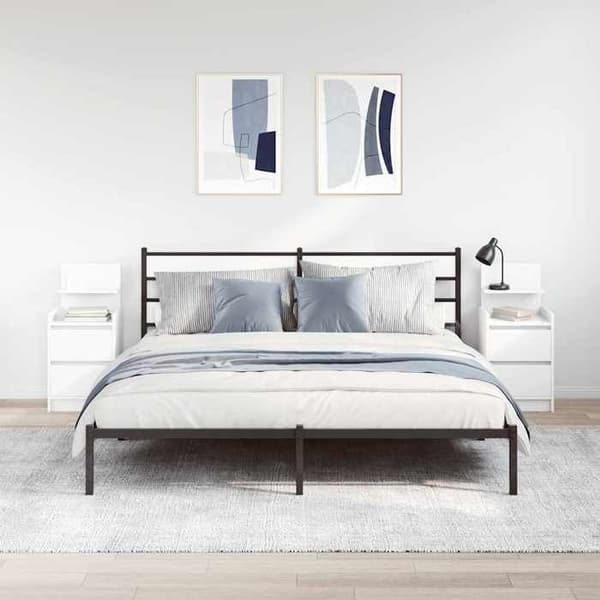 Maison Exclusive - Natborde med 2 skuffer 2 stk hvid 38x34x80 cm Vit
