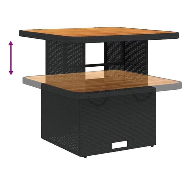 Maison Exclusive - Trädgårdsoffor 2 st med kuddar Svart Flätad resin Svart