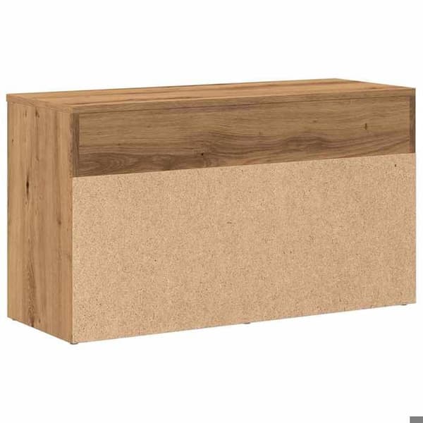 Maison Exclusive - Skoholder i egetræ, håndlavet 80x30x45 cm, ingeniørtræ
