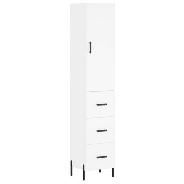 Maison Exclusive - Buffé hög Vit 34,5x34x180 cm Ingenjörsträ Vit