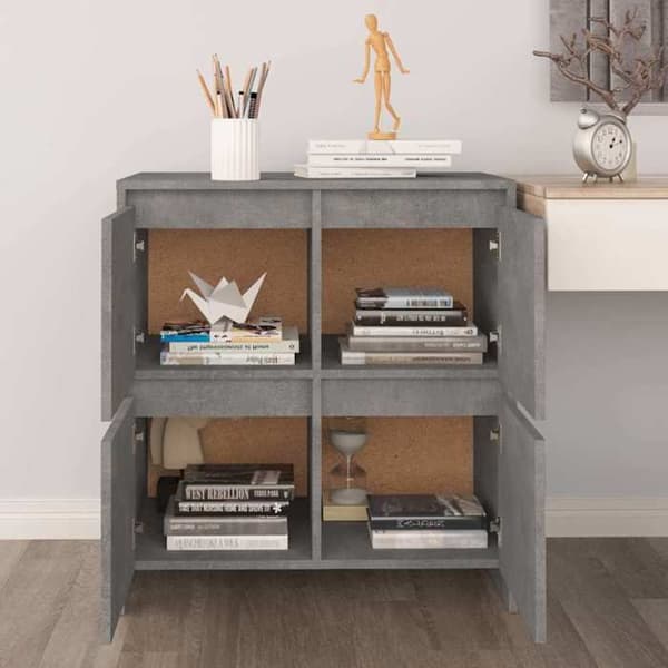 Maison Exclusive - Buffé Grå betong 70x41x75 cm Ingenjörsträ