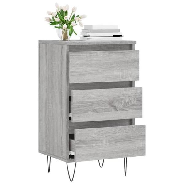 Maison Exclusive - Buffé Sonoma Grå 40x35x70 cm Ingenjörsträ
