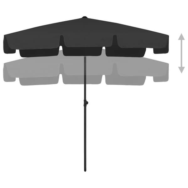 Maison Exclusive - Musta rantavarjo 200x125 cm Svart