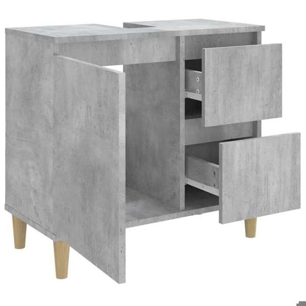 Maison Exclusive - Betoniharmaa kylpyhuonekaappi 65x33x60 cm