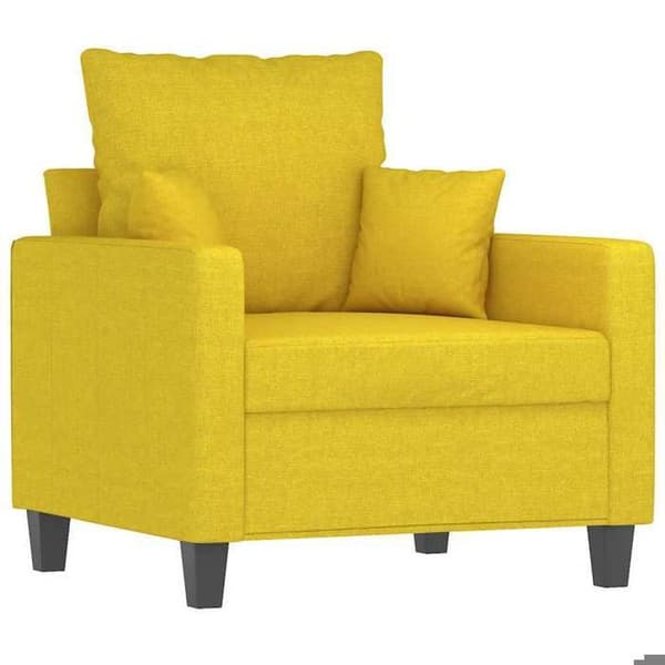 Maison Exclusive - Vaaleankeltainen nojatuoli 60 cm Kangas