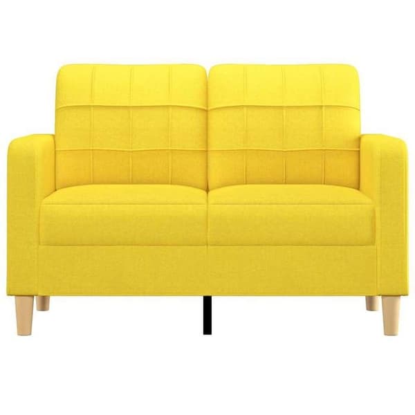 Maison Exclusive - Vaaleankeltainen 2-paikkainen sohva 120 cm Kangas