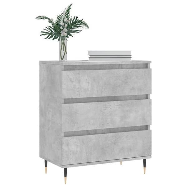 Maison Exclusive - Buffé Grå betong 60x35x70 cm Ingenjörsträ