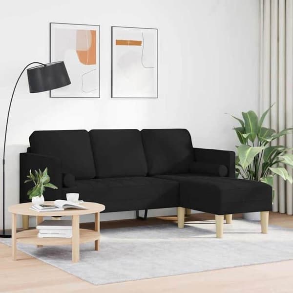 Maison Exclusive - Musta Sohvaryhmä 173 x 131 x 67 cm Polyesteri Svart