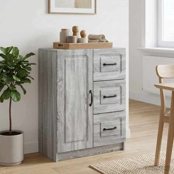 Maison Exclusive - Buffet Sonoma grå 66 x 34,5 x 87 cm Ingeniørtræ