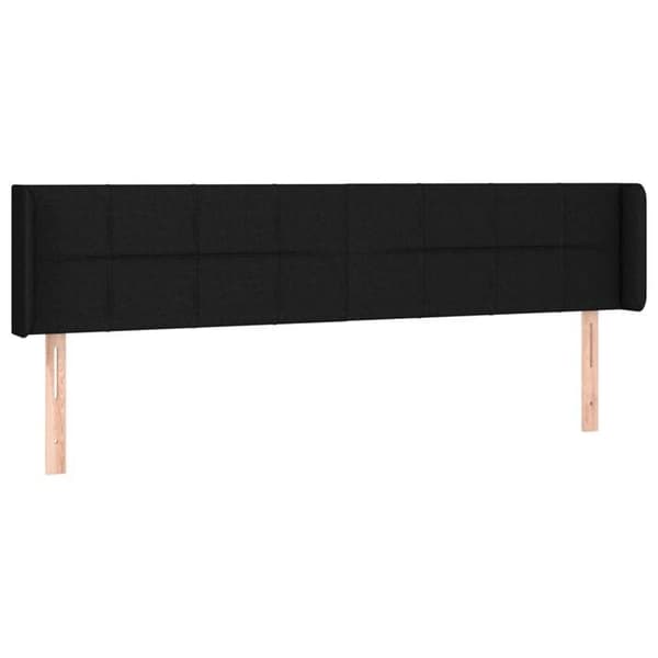 Maison Exclusive - LED-päätymustalla 203x16x78/88 cm kankaalla svart