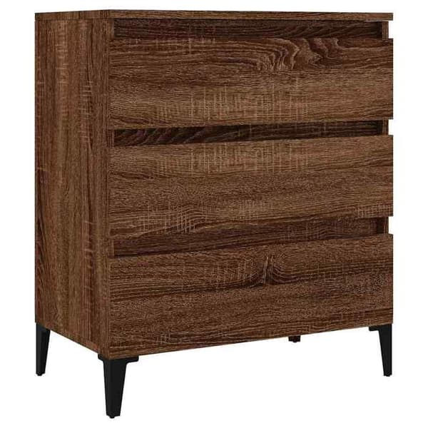Maison Exclusive - Buffet i brunt egetræ 60x35x70 cm i ingeniørtræ