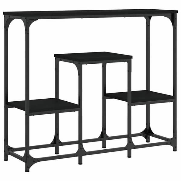 Maison Exclusive - Sort konsolbord 89,5x28x76 cm i ingeniørtræ