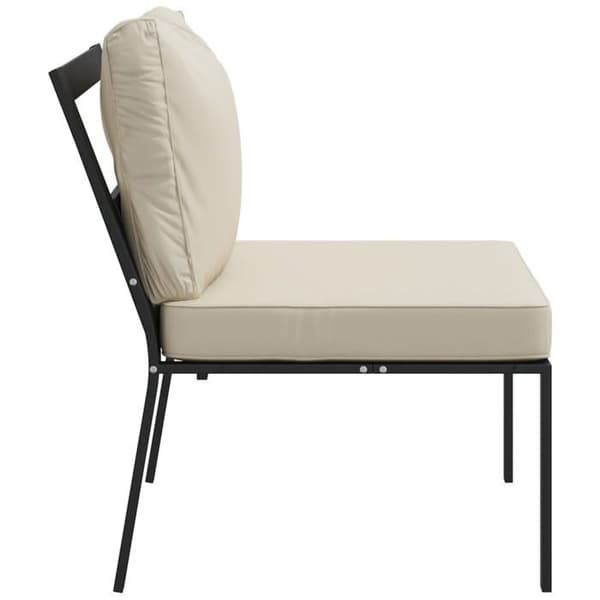 Maison Exclusive - Trädgårdsstolar och sandkuddar set om 2 60x74x79 cm stål Sand