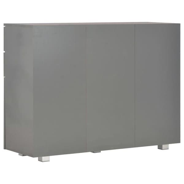 Buffet - Maison Exclusive - Glansgrå - 3 døre & 2 skuffer - 107 x 35 x 80,5 cm Glänsande grå