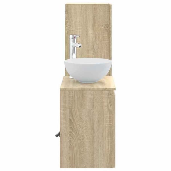 Maison Exclusive - Sæt af 2 pc badeværelsesmøbler Sonoma eg Sonoma ek