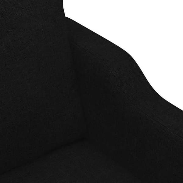 Maison Exclusive - Musta 2-paikkainen sohva 140 cm Kangas