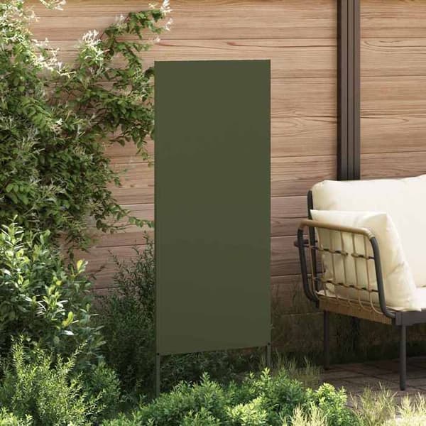 Trädgårdsskärm - EXKLUSIV HEM - Rektangulär - Olivgrön - Matt stål - 50 x 140 cm Olivgrön