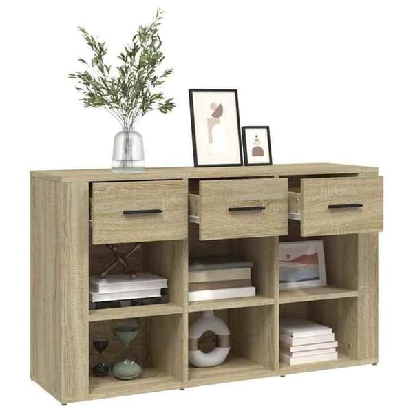 Maison Exclusive - Buffé Ek sonoma 100x30x59,5 cm Ingenjörsträ Sonoma ek
