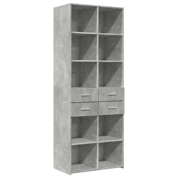 Maison Exclusive - Høj buffet grå beton 70x42,5x185 cm ingeniørtræ