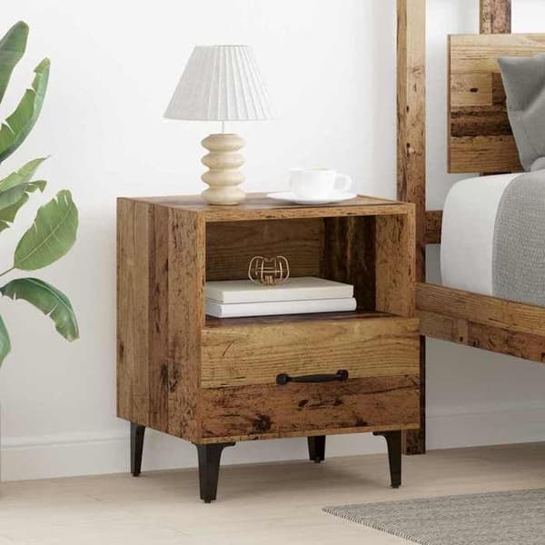 Maison Exclusive - Yöpöytä 2 kpl Vanha puu 40 x 35 x 47,5 cm