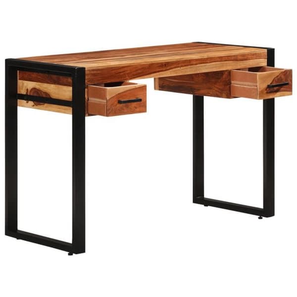 Maison Exclusive - Kontor med 2 skuffer 110x50x77 cm Solid Seshamtræ