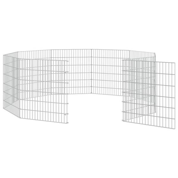 Kasser & bure - Maison Exclusive - 10 paneler - 54 x 60 cm - galvaniseret jern Silver
