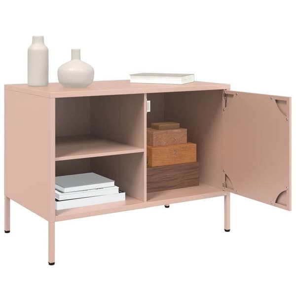Maison Exclusive - TV-møbel rosa 68x39x50,5 cm stål