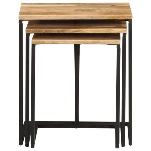 Maison Exclusive - 3-delars bord i massivt akaciaträ