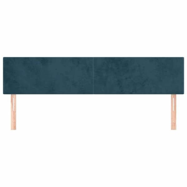 Maison Exclusive - Tummansiniset päätylevyt 200 x 5 x 78/88 cm Sametti