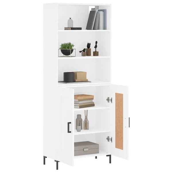 Maison Exclusive - Buffé hög Vit 69,5x34x180 cm Ingenjörsträ Vit