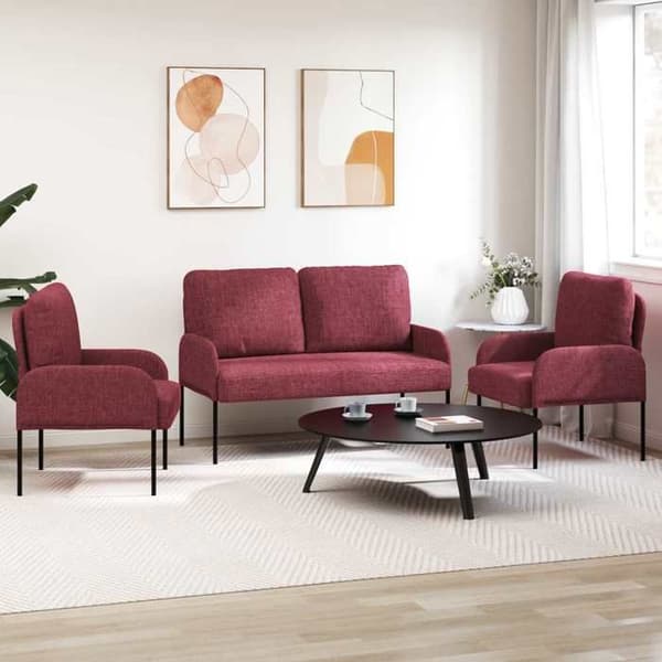 Maison Exclusive - 3 kpl sohvakokonaisuudet Bordeaux Vaneri