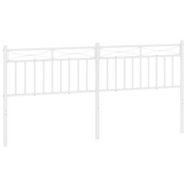 Maison Exclusive - Erstatnings hovedgærde metal hvid 180 cm