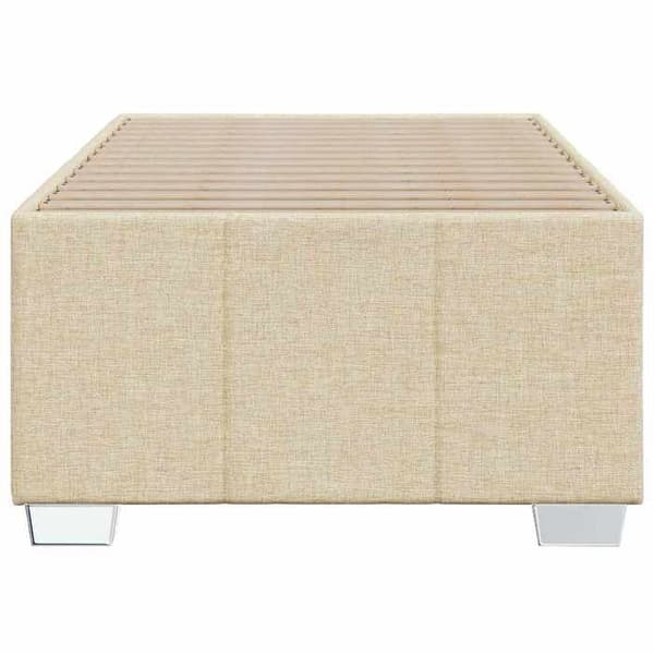 Maison Exclusive - Sängram utan madrass crème 100x200 cm tyg