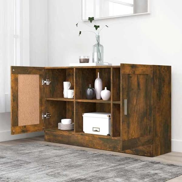 Maison Exclusive - Buffet Røget Eg 120x30,5x70 cm Ingeniørtræ