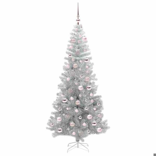 Julgran - EXKLUSIVT HEM - 180 cm - Silver - Hållbar PVC - LED USB - Skandinavisk design Pengar