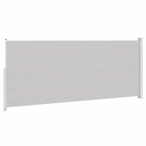 Sidebutik - EKSKLUSIV HUS - 200x514 cm - Sammenklappelig - UV-bestandig polyester - Automatisk tilbageføringsfunktion Grå