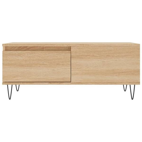 Maison Exclusive - Sofabord Eg sonoma 90x50x36,5 cm Ingeniørtræ
