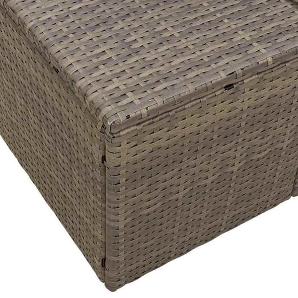 Maison Exclusive - Trädgårdsoffa med grå kudde 184 x 62 x 69 cm polyrotting