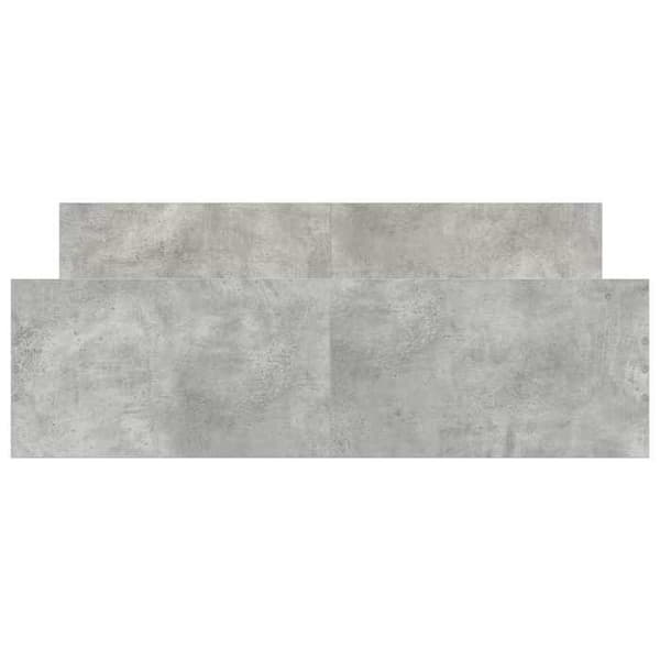 Sengestel - EKSKLUSIV HUS - 140 x 200 cm - Betongrå - Spånplader - Hovedgærde & robuste lameller Betonggrå