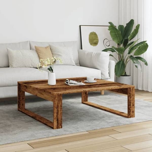 Maison Exclusive - Alustatabletti vanhasta puusta 100x100x35 cm insinööripuuta
