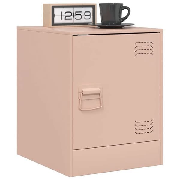 Maison Exclusive - Sängbord 2 st rosa 34,5x39x44 cm stål
