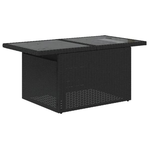 Maison Exclusive - Trädgårdsmöbler 6 delar med svarta kuddar i flätad resin