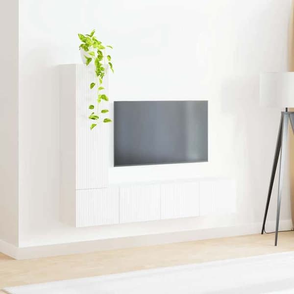 Maison Exclusive - 3-delt TV-møbel sæt Hvid Ingeniørtræ