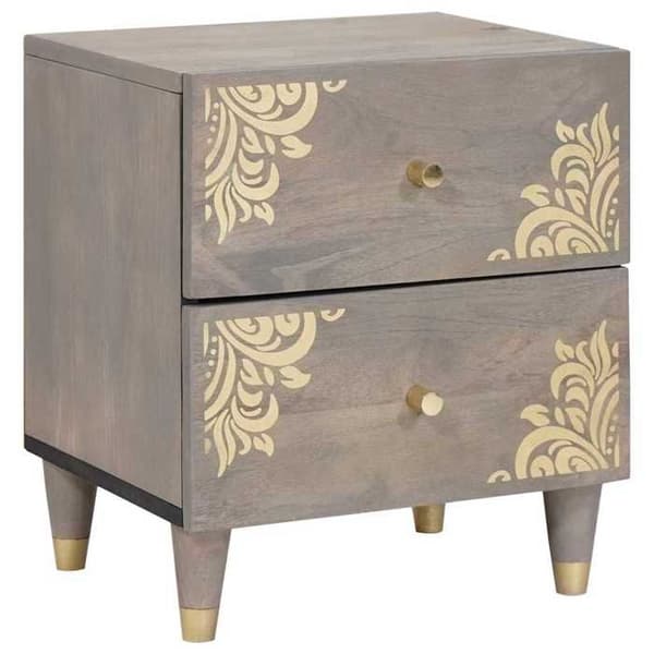 Maison Exclusive - Sängbord 2 delar Grå 40 x 33 x 46 cm Grå