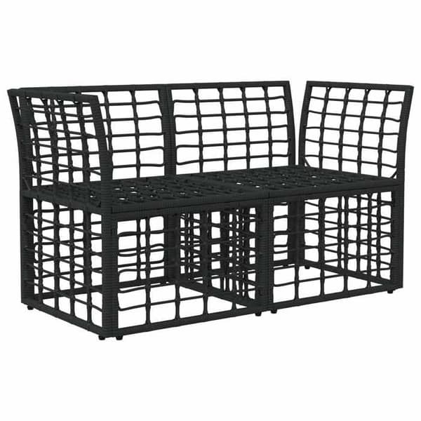 Utomhussoffa - EXKLUSIVT HUS - Loveseat 2 platser - Polyrotin & pulverlackerad stål - Grå - Modulär design