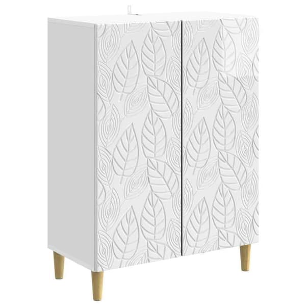 Maison Exclusive - Buffé Vit glänsande 66 x 34,5 x 90 cm Ingenjörsträ