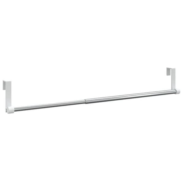 Maison Exclusive - Gardinstänger 2 st vit och silver 40-60 cm aluminium