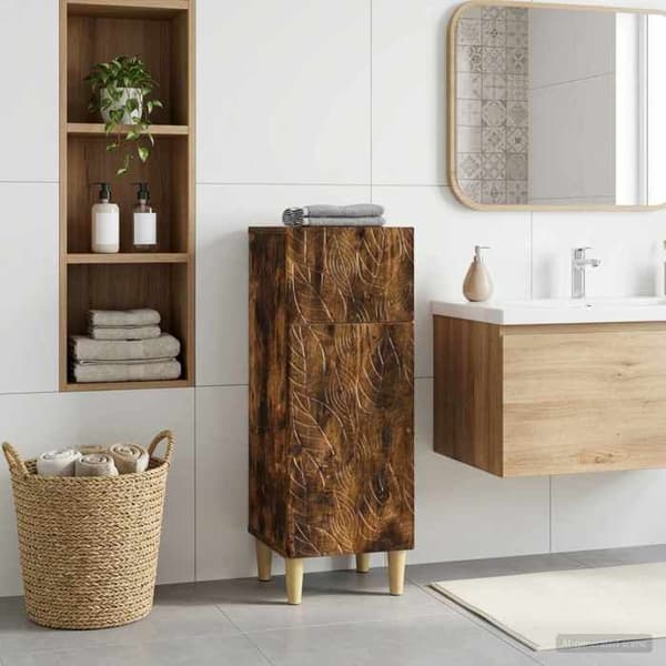 Maison Exclusive - Förvaringsmöbel för Badrum DELFT Rökt Ek
