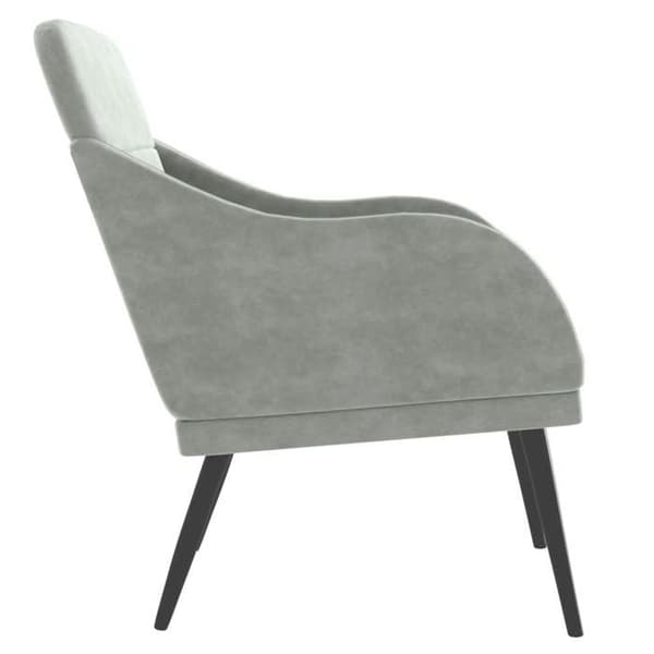 Maison Exclusive - Ljusgrå Fåtölj 63x76x80 cm Sammet